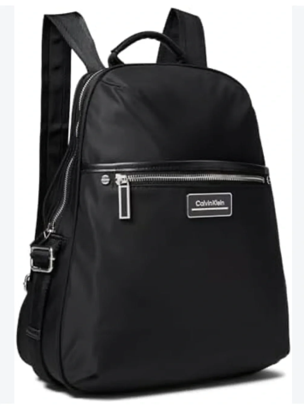 Calvin Klein Black nylon backpack, featuring Exterior Pockets